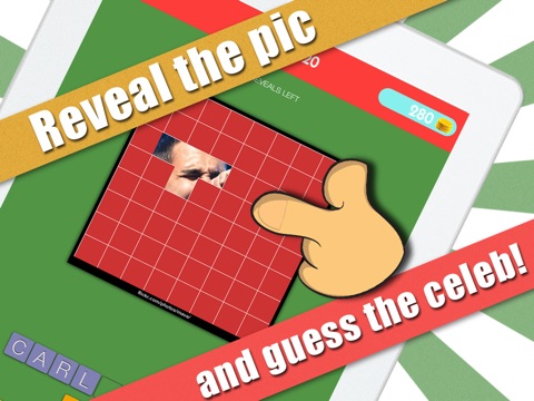 Screenshots of Guess My Celeb - Guess who's the famous celebrity in this word trivia quiz game for iPad