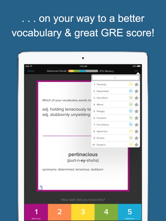 GRE Vocab Genius Screenshots