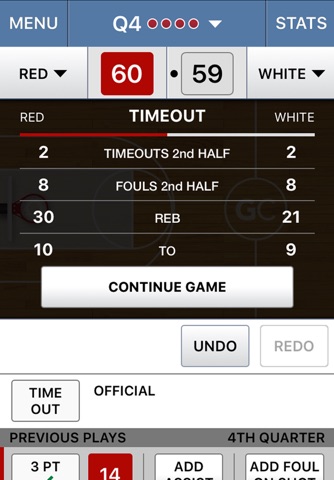 GameChanger Basketball Scorekeeper screenshot