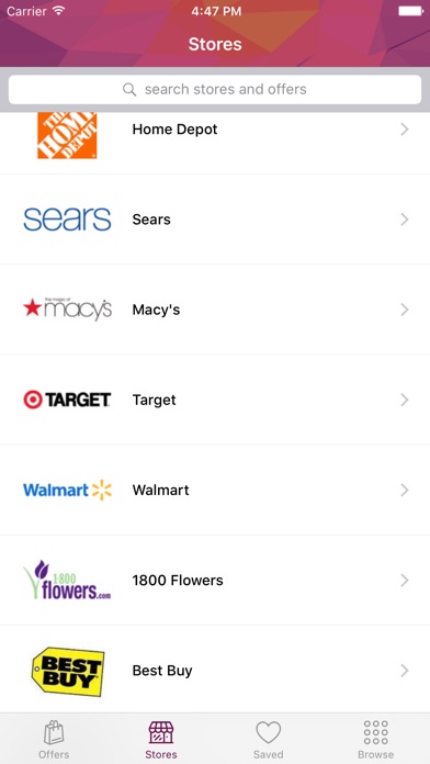 Offers and coupons app