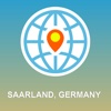 Saarland, Germany Map - Offline Map, POI, GPS, Directions germany map 