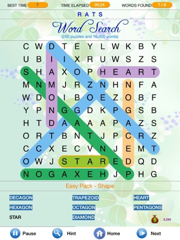 Screenshots of Word Search - Find Little Crosswords, Spider & Freecell Solitaire, Brain Challenged Puzzles for iPad