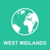 West Midlands, UK Offline Map : For Travel east midlands uk map 