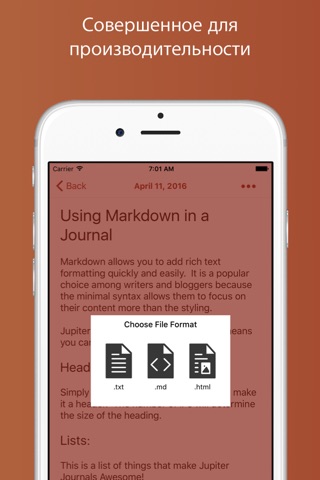 Скриншот из Jupiter Journals - Keep a Personal Journal