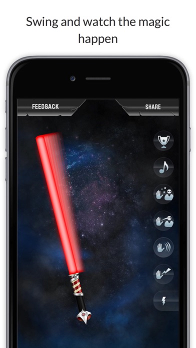 Screenshots of Crystal Saber of Light - The ultimate light saber experience in your pocket for iPhone