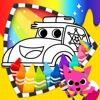 PINKFONG! Cars Coloring Book: Fire Trucks, Police Cars & More cars used 