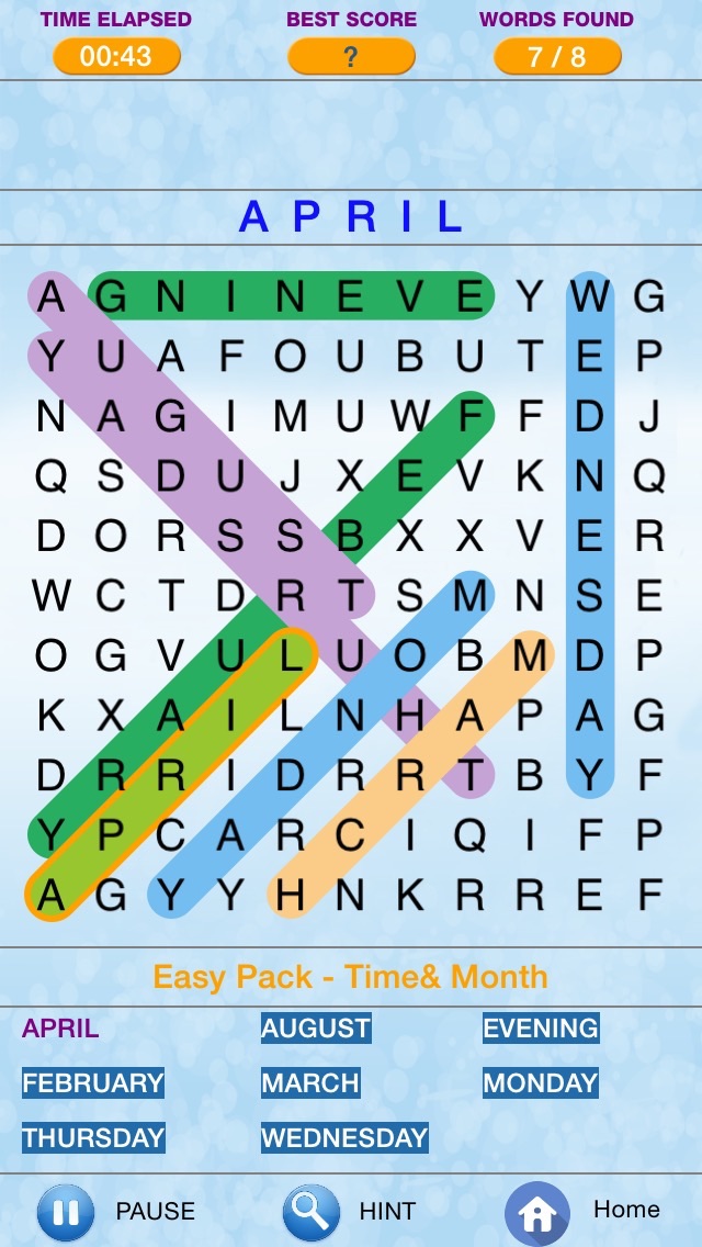 Screenshots of Word Search - Find Crossword Challenged Puzzles for iPhone