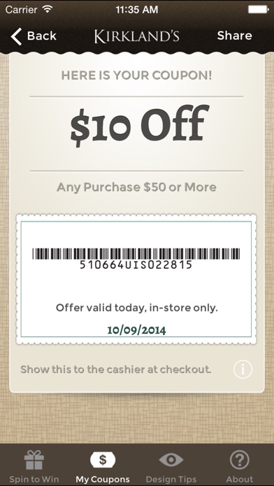 Kirklands coupons app