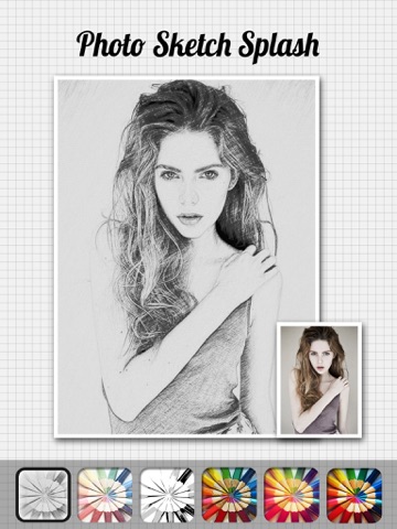 Screenshots of Photo Sketch Splash - My Pencil Drawing with Portrait Filter Effects for iPad