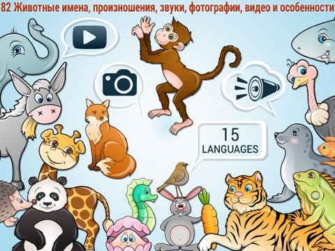 82 животные дети пазлы - головоломки с именами животных, звуки, фотографии, видео и забавные факты на iPad