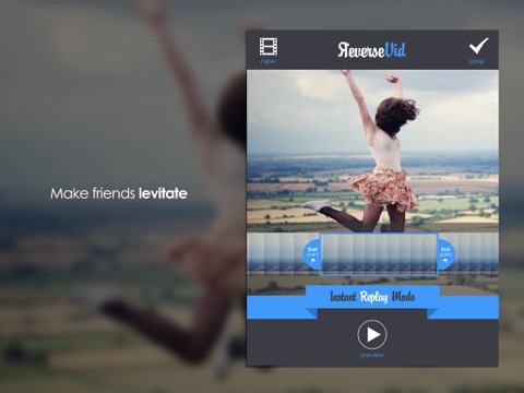 Screenshots of Reverse Vid - Video Rewind Editor for Backwards & Instant Replay Movies For Vine and Instagram for iPad