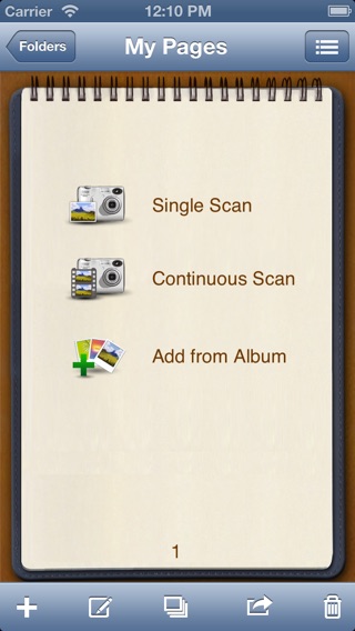 Captura de pantalla del iPhone 1
