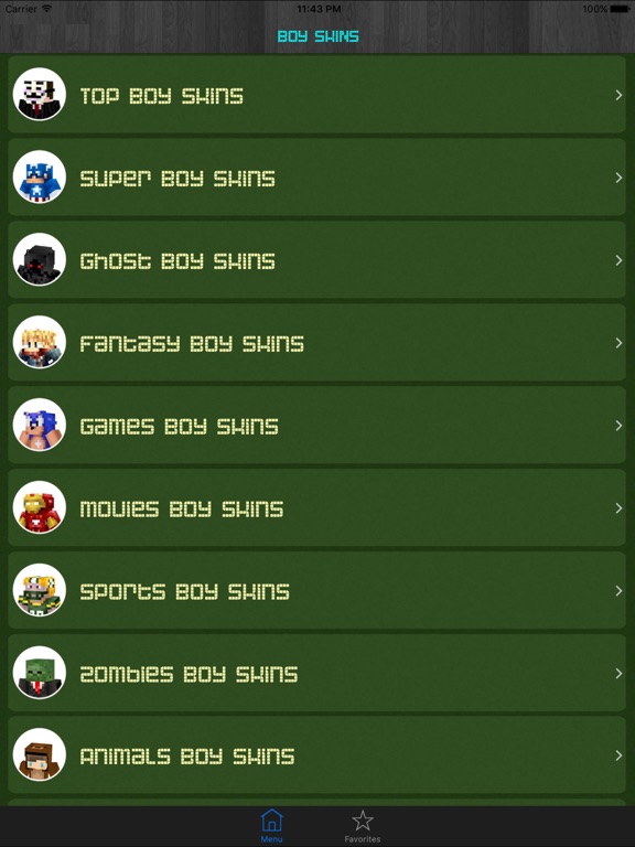 Screenshots of Boy Skins for Minecraft PE (Pocket Edition) - Free Skins App for MCPE PC for iPad