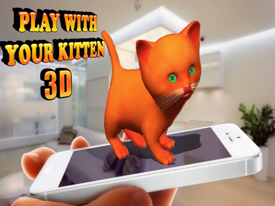 Виртуальный питомец тамагочи - 3D котенок симулятор дополненной реальности для iPad