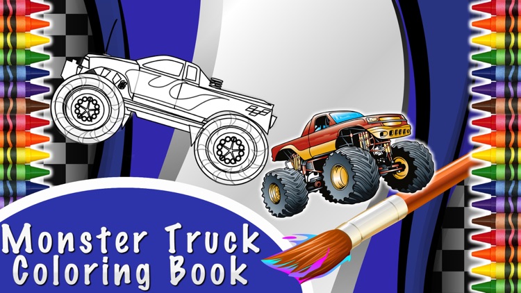 Monster Truck Coloring Book for Kids: Simple Coloring Book for