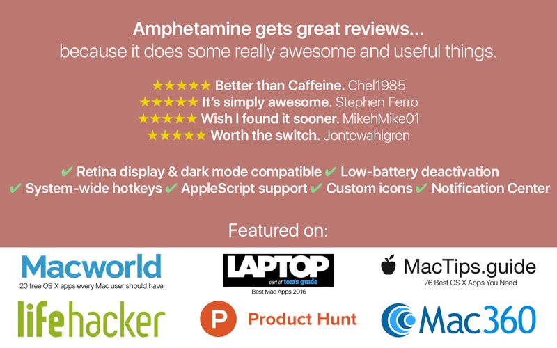 developer amphetamine mac app store 400k