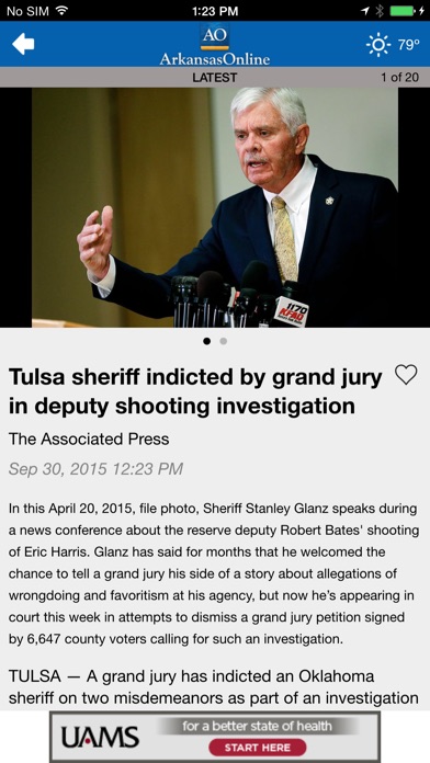 Screenshots of Arkansas Online Mobile for iPhone