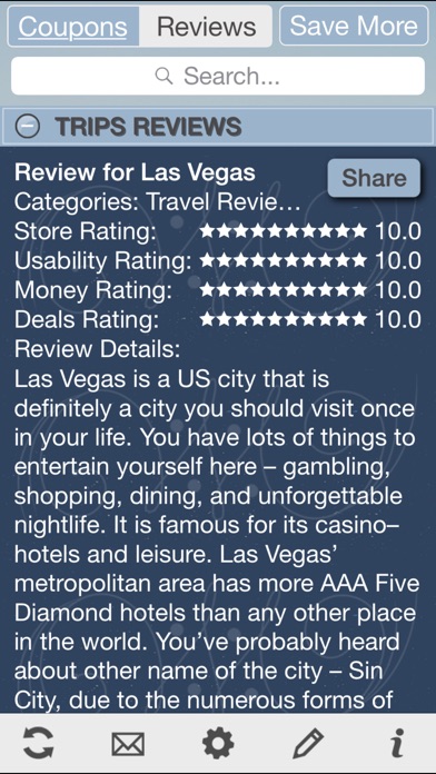 Travel coupons app