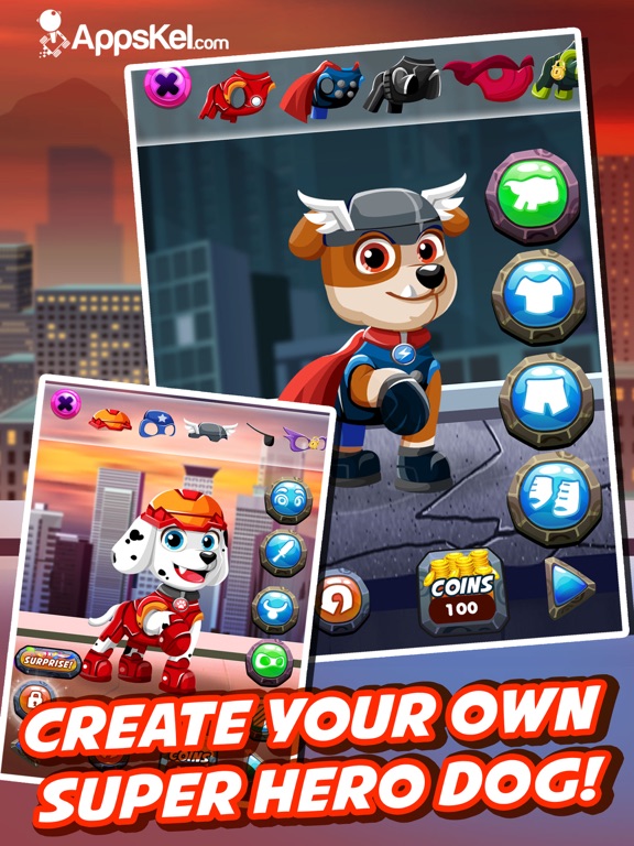 Screenshots of Super Hero Pet Patrol Creator – Go Dress Up Superhero Dogs Games Free for iPad
