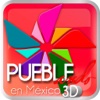 Puebleando en México 3D. Puebla puebla mexico map 