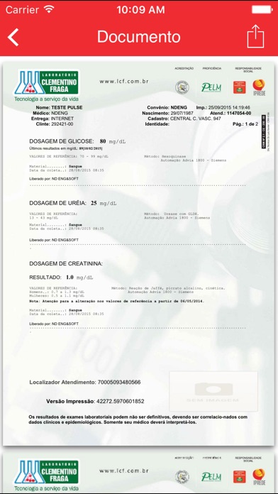 Gilson cidrim resultados de exames