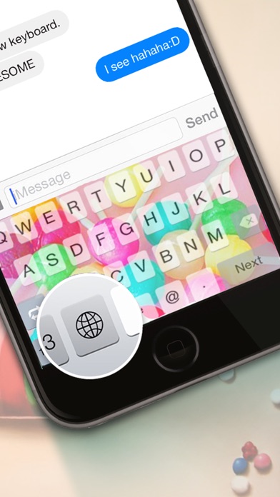 カスタムキーボードキャンディ カラー 壁紙かわいいテーマパステルお菓子のデザイン Iphone最新人気アプリランキング Ios App