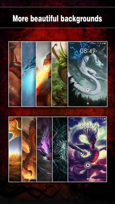Screenshots of Dragon Wallpapers, Backgrounds & Themes - Home Screen Maker with Cool HD Dragon Pics for iOS 8 & iPhone 6 for iPhone