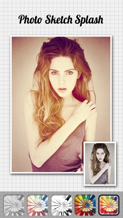 Screenshots of Photo Sketch Splash - My Pencil Drawing with Portrait Filter Effects for iPhone