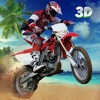 クレイジーバイクスタントビーチは、3Dのジャンプ