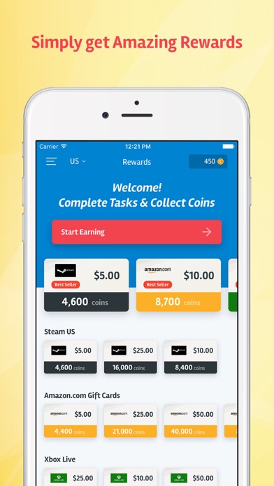 Screenshots of PocketFlip - Gift Cards & Cash For Apps Rewards for iPhone