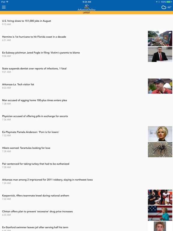 Screenshots of Arkansas Online Mobile for iPad