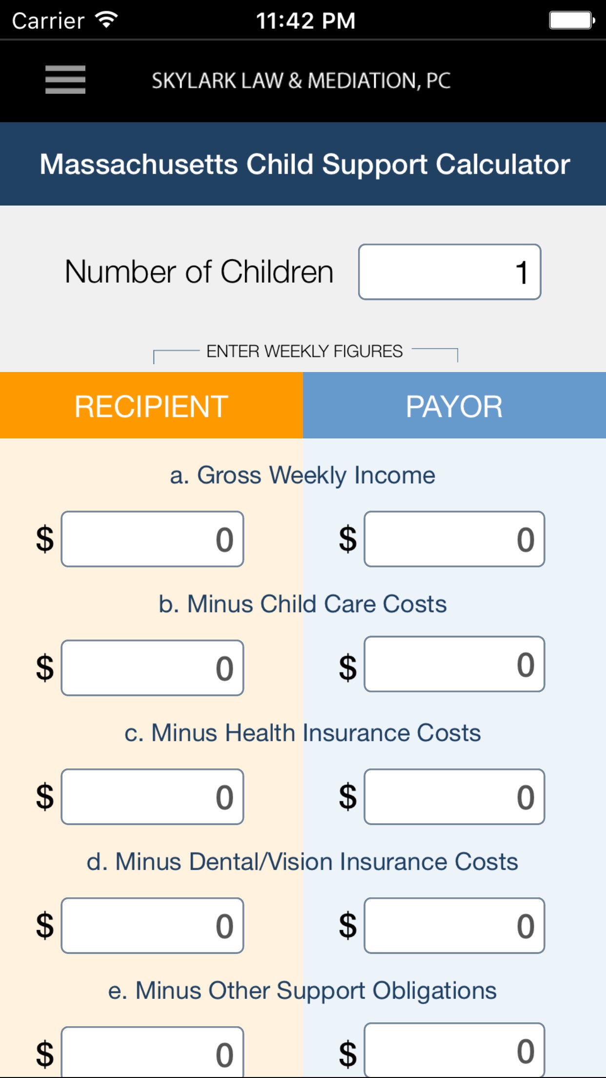 worksheet Child Support Worksheet Ma massachusetts child support calculator by skylark law mediation p c