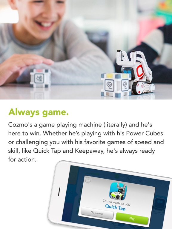 Screenshots of Cozmo ® for iPad