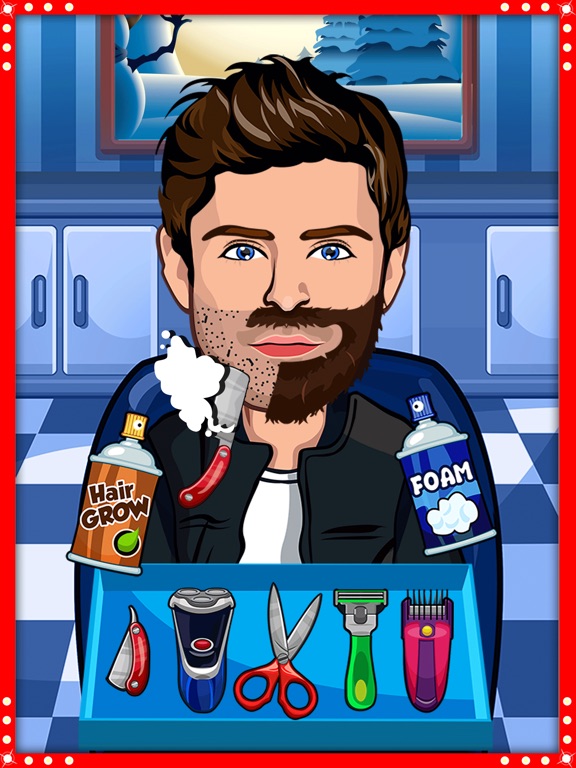 Screenshots of Celebrity Shave - Beard hair makeover spa & salon for iPad