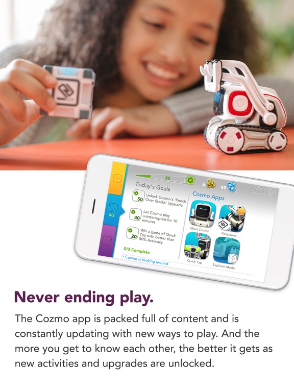 Screenshots of Cozmo ® for iPad