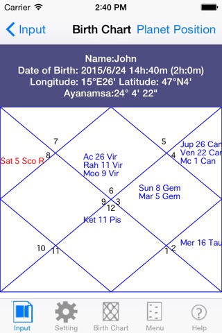 iHoroscope Vedic screenshot