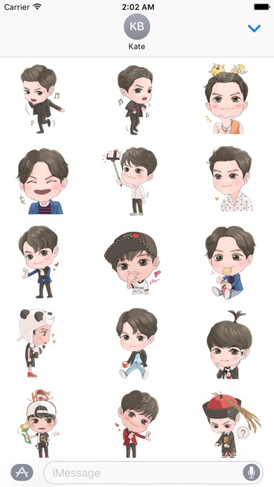 download Adam - Handsome Boy Stickers Pack for iMessage apps 2