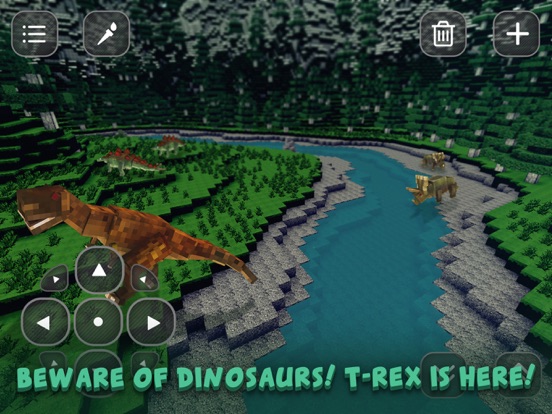 Screenshots of Dino Jurassic Block Craft: Evolution & Exploration for iPad