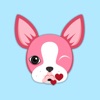 Valentine's Day Boston Terrier Emoji Autocollants