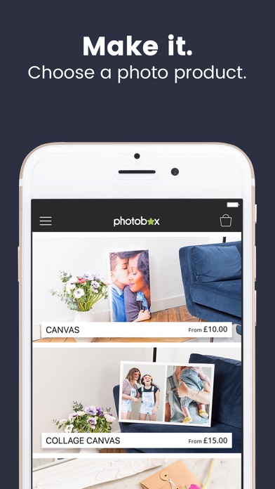 the Photobox iOS app
